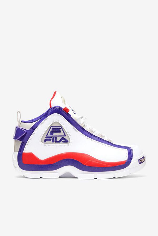 Fila Grant Hill 2 Men's Sneakers - White/Deep Blue,NZ 437-90362